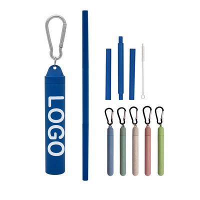 Harvest Straw Travel Set with Clip Case