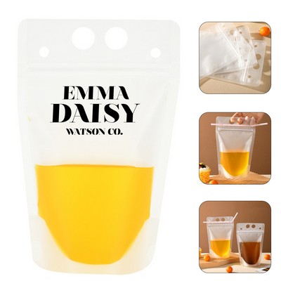 17oz Reusable Drink Pouch with Safety Straw