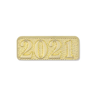 Gold 2021 Letter Chenille Pin