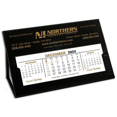 PD Paperdate Refillable Desk Calendar, Black