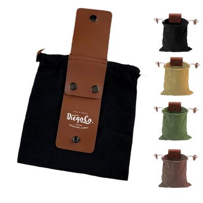 Leather Buckle Canvas Harvest Bag