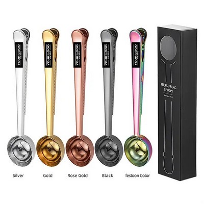 Coffee Measuring Scoop with Built-In Bag Clip