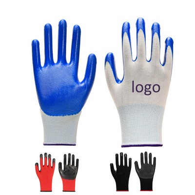 Safety Nitrile Coated Work Gloves