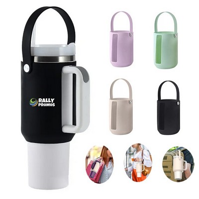 40OZ Silicone Water Bottle Sleeve with Handle