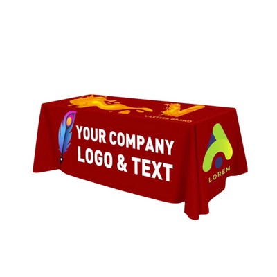 5' Full Color Flat 4 sided Tablecloth