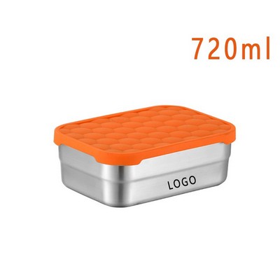 Large Stainless Steel Lunch Box With Silicone Lid
