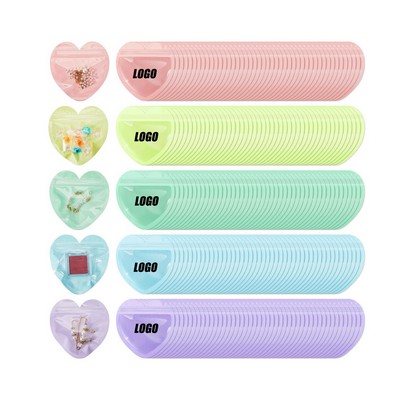 PVC Heart-Shaped Self-Sealing Bag