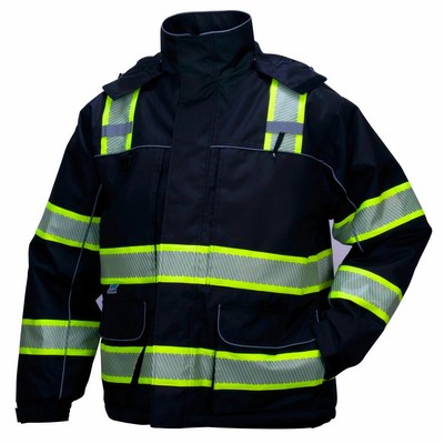 Pyramex Black Reflective Parka - Type O Class 1