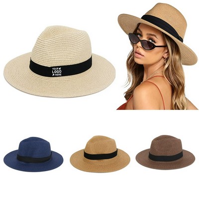 Straw Sun Hat with Wide Brim