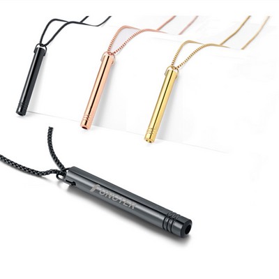Stainless Steel Whistle Pendant Necklace