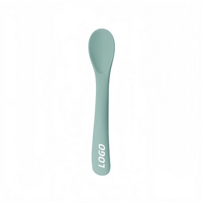 Food Soft Silicone Spoon Baby Learning Food Feeding