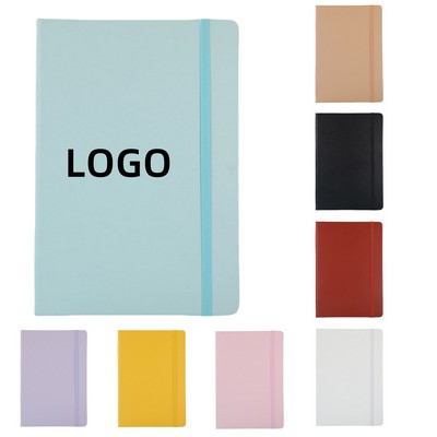 A5 Leather Cover Notebook with Strap