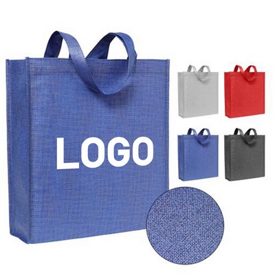 Patterned Nonwoven Tote Bag with Side Gusset (Water-Resistant)