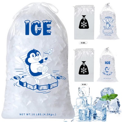 Ice Plastic Bag with Drawsting