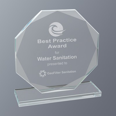 Clear Glass Award Series, Octagon, Medium (6"x 6-1/2"H)