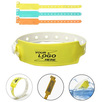 RFID Wristband for Events Waterproof Adjustable PVC Wristband with RFID Chip for Identification