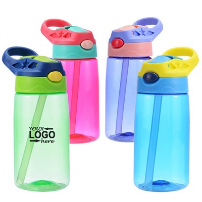 Children's Sports Bottle with Straw Lid