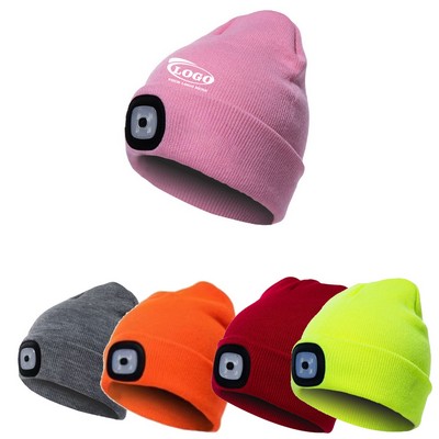 Unisex Knit Beanie LED Light Hat