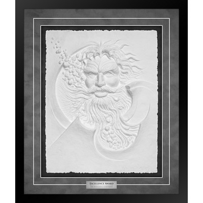 Neptune - Cast Paper Sculptured Art - Shadowbox Award