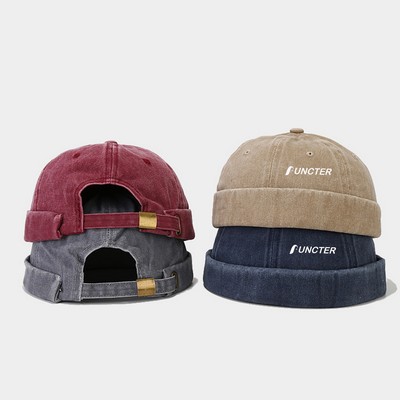Vintage Cotton Adjustable Brimless Cap Dockers Beanie