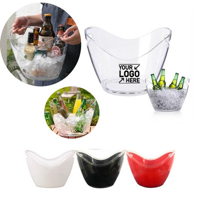 Plastic Beverage Ice Bucket Drink Cooler for Parties and Events