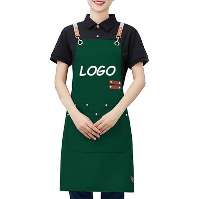 Waterproof Oil-Proof Canvas Apron for Restaurant Staff