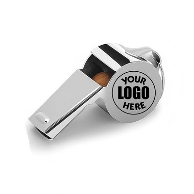 Metal Sports Whistle With Lanyard