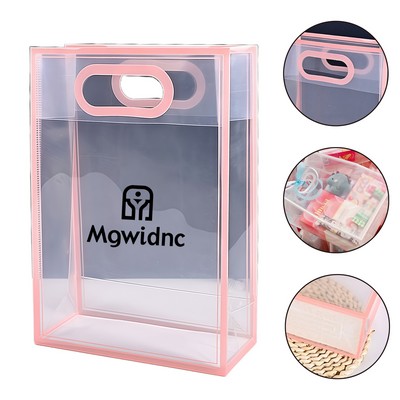 Pink Gift Bag Cosmetic Bag Wedding Favor Bag Handy Plastic Tote Durable Reusable Waterproof