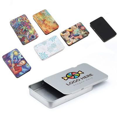 Rectangular Slide-Top Storage Tin