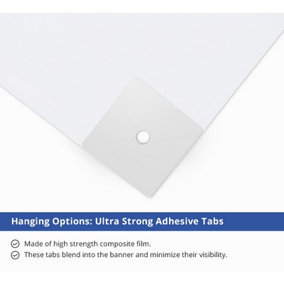 Custom Ultra Premium Vinyl Banners with Ultra-strong Adhesive Tabs (1' x 1ft/SQFT)