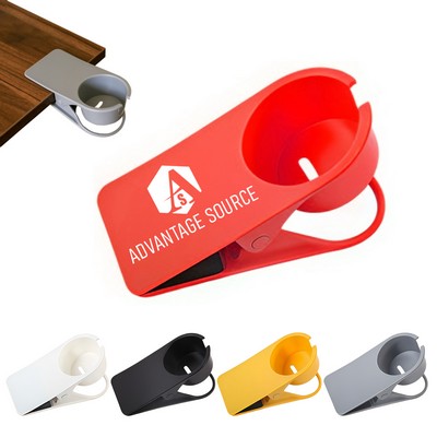 Clip-On Desk Cup Holder With Reinforced Grip