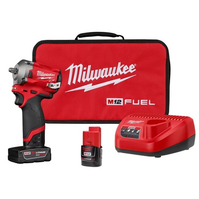 Milwaukee M12 Fuel 3/8" Stubby Impact Wrench Kit