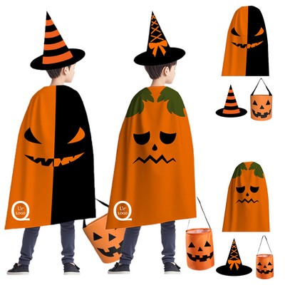 Halloween Children's Wizard Hat Cape Set