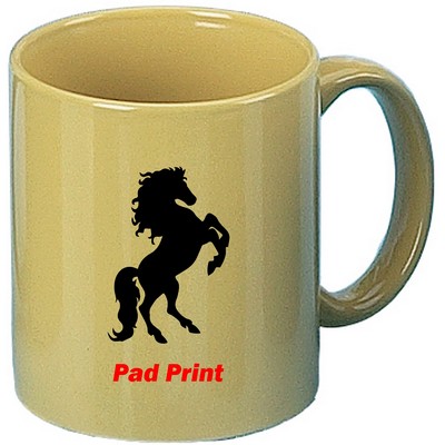 11 oz Yellow C-Handle Ceramic Coffee Mug