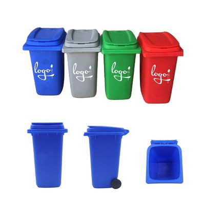 Mini Trash Can Pen Holder Desk Organizer
