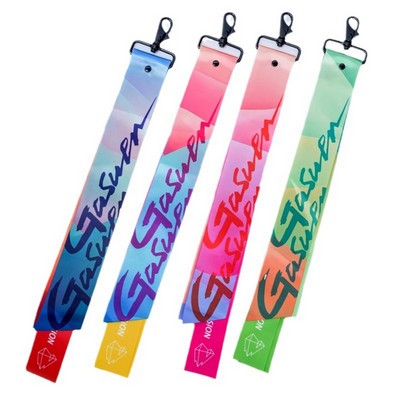 Custom 1.5"W x 23.6"L Polyester Backpack Strap Bicycle Pendant