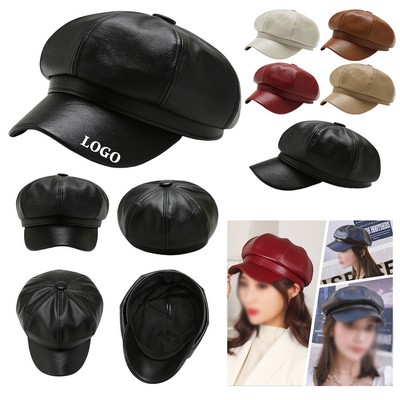 Vintage Round Leather Hat