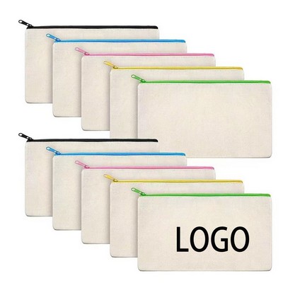 Canvas Zippered Pencil Cases