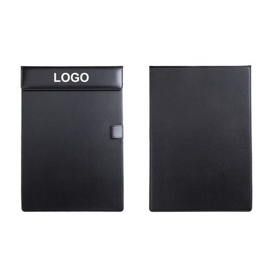 A4 PU Leather Magnetic Clipboard W/Pen Holder