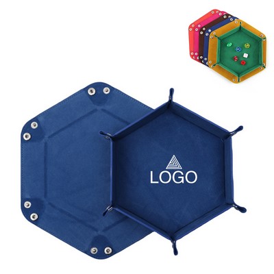 Folding Dice Rolling Tray Storage Box