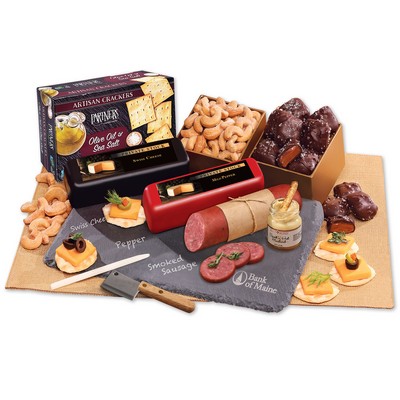 Genuine Slate Shelf Stable Cheese Plate with Party Favorites