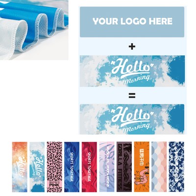 39" x 11.8" Full Color Sports Cooling Towel - By Air