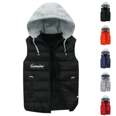 Warm Hooded Puffer Vest