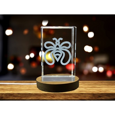 Fafanto Adinkra 3D Engraving Crystal Trophy Award w/LED Base