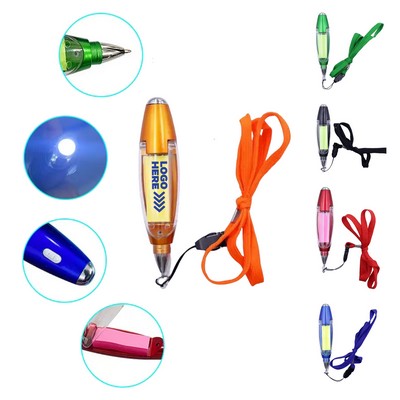 Lanyard LED Light Sticky Note Pen