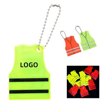 PVC Reflective Vest Keychain