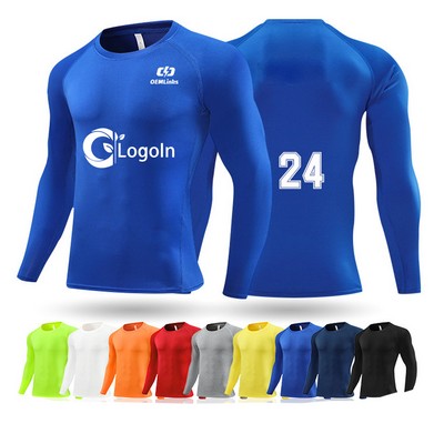 Compression Shirt Long Sleeve Workout Cloth Gym T-Shirt Sports