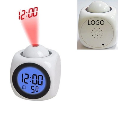 Voice Broadcasting Digital Projection Desktop Electronic Alarm Clock