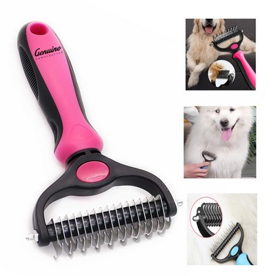 Pet Double Sided Deshedding Grooming Brush