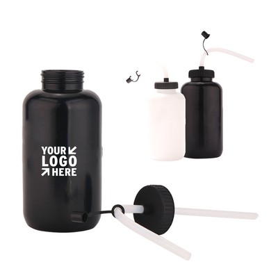 34oz Lacrosse Water Bottle with Long Straw